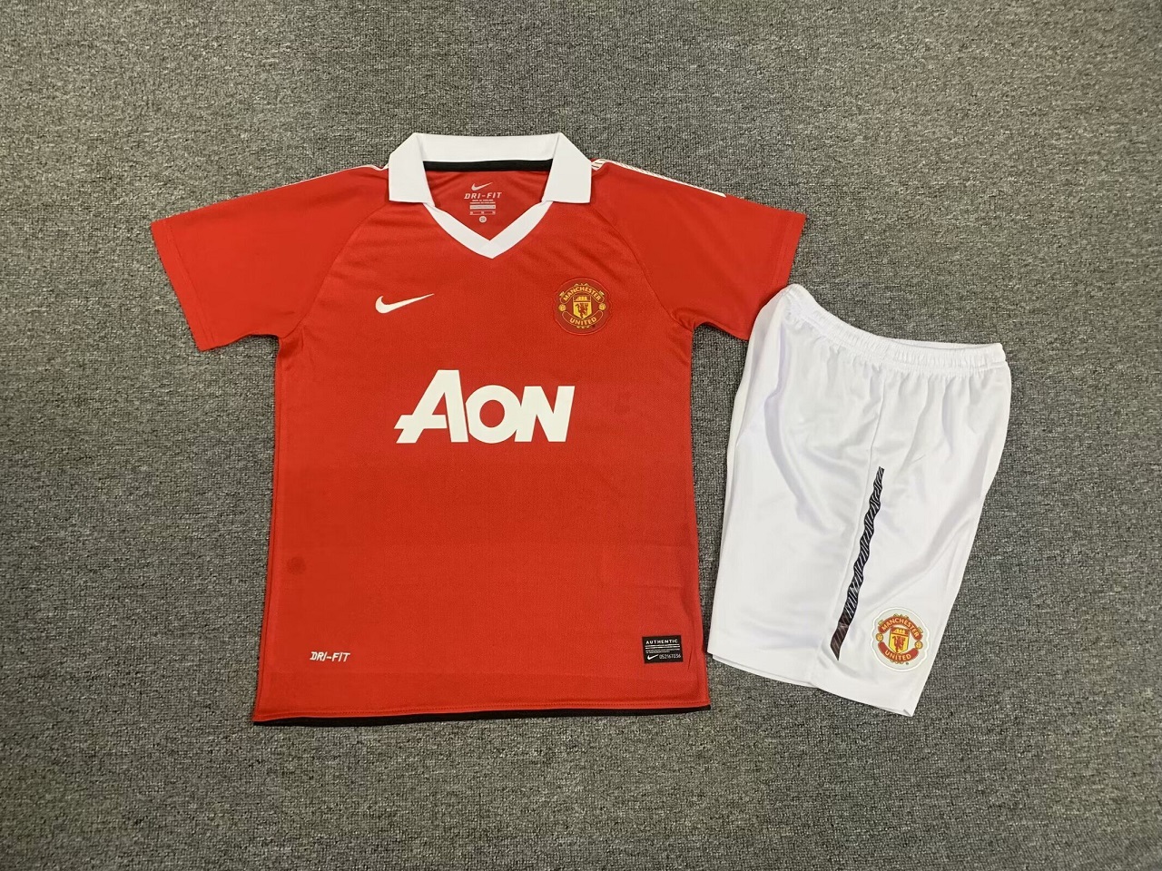 Kids-Manchester Utd 10/11 Home Soccer Jersey